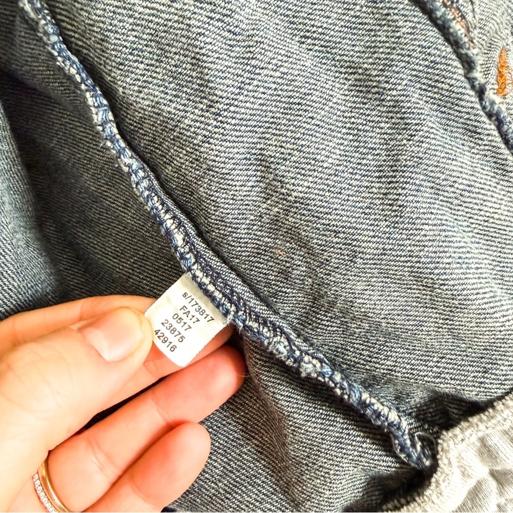 American Rag Denim Jacket with Gray Hood - Picture 7 of 8